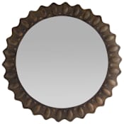 Arteriors Greenly 59" Diameter Circular Flat Iron Framed Accent Mirror Bronze