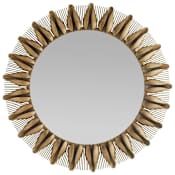 Arteriors Goldie 50" Oval Flat Iron Framed Accent Mirror Antique Brass