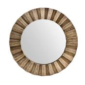 Arteriors Kelby 48" Diameter Circular Flat Metal Framed Accent Mirror Dark Antique Brass