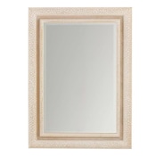 Arteriors Indo 41"W x 56"H Rectangular Beveled Wood Framed Accent Mirror Whitewash