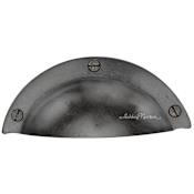 Ashley Norton Traditional 3-7/8" Long Luxury Solid Bronze Surface Mount Classic Cabinet Cup Handle / Drawer Cup Pull Dark Bronze