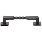 Ashley Norton Avon 8" Long Luxury Solid Bronze Surface Mount Vintage Twisted Cabinet Handle / Drawer Pull Dark Bronze