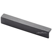 Ashley Norton L-Lip 6" Center to Center Luxury Solid Bronze Rectangular Finger Edge Cabinet Handle / Drawer Pull Dark Bronze
