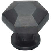 Ashley Norton Solid Bronze Octave 1-1/4 Inch Geometric Cabinet Knob Dark Bronze