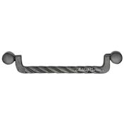 Ashley Norton Twist 3-3/4" Center to Center Luxury Solid Bronze Vintage Drop Style Cabinet Handle / Drawer Pull Dark Bronze