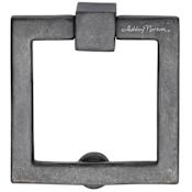 Ashley Norton Luxury 2-1/2" Square Drop Ring Solid Bronze Cabinet / Drawer Pull Dark Bronze