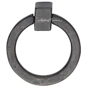 Ashley Norton Round 1-5/8" Long Luxury Solid Bronze Circle Drop Ring Cabinet Handle / Pull Dark Bronze