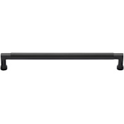 Ashley Norton Bauhaus 12-5/8" Center to Center Luxury Solid Brass Bauhaus Barrel Style Cabinet Handle / Drawer Pull Flat Black