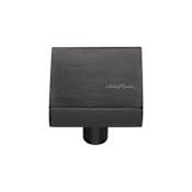 Ashley Norton Luxury Solid Brass Modern 1-1/4" Square Cabinet / Drawer Knob Dark Oil Rubbed