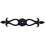 Ashley Norton Fleur de Lis 6-1/2" Long Luxury Solid Brass Cabinet Knob Backplate Flat Black
