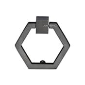Ashley Norton Hex 2-3/8" Hexagon Luxury Solid Brass Drop Ring Cabinet Drawer Handle Pull Dark Oil Rubbed