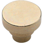 Ashley Norton Solid Bronze Round Step 1-1/4 Inch Mushroom Cabinet Knob Natural Bronze
