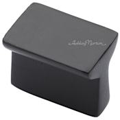 Ashley Norton Solid Bronze 1-1/4" Modern Block Rectangular T Cabinet Knob Drawer Knob Distressed Black