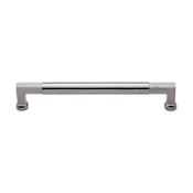 Ashley Norton Bauhaus 12" Center to Center Modern Industrial Solid Brass Appliance Handle / Appliance Pull Polished Nickel