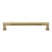 Ashley Norton Bauhaus 18" Center to Center Luxury Solid Brass Barrel Center Appliance Handle / Pull - Surface Mount Satin Brass