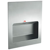 ASI Sensor Operated Recessed Automatic Hand Dryer - 277V Satin Stainless Steel