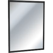 ASI 24" W x 36" H Modern Rectangular Stainless Steel Framed Bathroom Wall Mirror Matte Black
