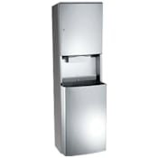 ASI Roval Surface Mounted Paper Towel Dispenser and Removable 14.8 Gallon Waste Receptacle Satin Stainless Steel