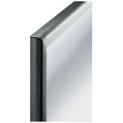 ASI Roval 24"W x 36"H Rectangular Flat Framed Wall Mounted Bathroom Mirror Satin Stainless Steel