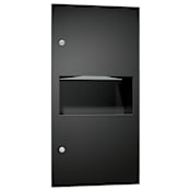 ASI Simplicity Recessed Paper Towel Dispenser and Waste Receptacle Matte Black