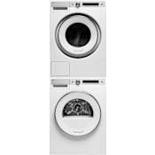 Asko Stacked Washer & Dryer Set with Front Load Washer and Electric Vented Dryer from the Style Series White