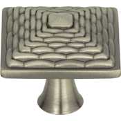 Atlas Homewares Mandalay 1-1/4 Inch Square Cabinet Knob Brushed Nickel