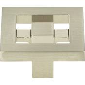 Atlas Homewares Nobu 1-3/8 Inch Square Cabinet Knob Brushed Nickel