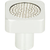 Atlas Homewares Crystal 1 Inch Square Cabinet Knob Matte Chrome