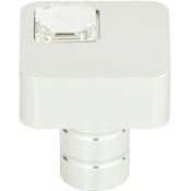 Atlas Homewares Crystal 1 Inch Square Cabinet Knob Matte Chrome