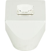 Atlas Homewares Crystal 1 Inch Square Cabinet Knob Matte Chrome