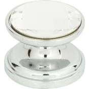 Atlas Homewares Crystal 7/8 Inch Mushroom Cabinet Knob Polished Chrome