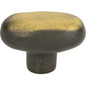 Atlas Homewares Distressed 1-11/16 Inch Oval Cabinet Knob Antique Bronze