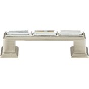 Atlas Homewares Crystal 3 Inch Center to Center Handle Cabinet Pull Brushed Nickel