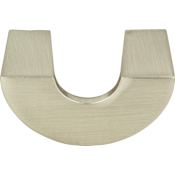 Atlas Homewares Roundabout 1-1/4 Inch Center to Center Finger Cabinet Pull Brushed Nickel