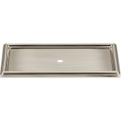 Atlas Homewares Campaign Rope 3-11/16 Inch Knob Cabinet Backplate Brushed Nickel