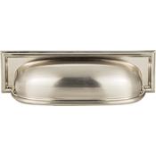 Atlas Homewares Campaign Rope 3-3/4 Inch Center to Center Cup Cabinet Pull Brushed Nickel