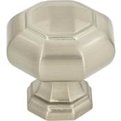 Atlas Homewares Elizabeth 1-1/4 Inch Geometric Cabinet Knob Brushed Nickel