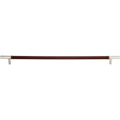 Atlas Homewares Zanzibar 17 Inch Center to Center Appliance Pull Brown / Polished Chrome