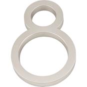 Atlas Homewares Modern Avalon 6 Inch Tall Address House Number '8' Brushed Nickel
