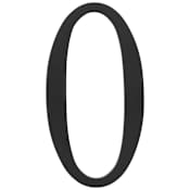 Atlas Homewares Traditionalist Address Number 0 Matte Black