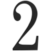 Atlas Homewares Traditionalist Address Number 2 Matte Black