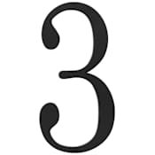 Atlas Homewares Traditionalist Address Number 3 Matte Black