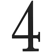Atlas Homewares Traditionalist Address Number 4 Matte Black