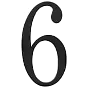 Atlas Homewares Traditionalist Address Number 6 Matte Black