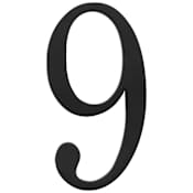Atlas Homewares Traditionalist Address Number 9 Matte Black