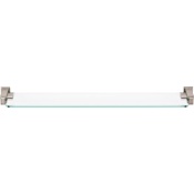 Atlas Homewares Sutton Place Collection Glass Shelf 24-1/2 Inch Center Brushed Nickel