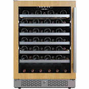 Avallon 24 Inch Wide 53 Bottle Capacity Single Zone Wine Cooler with Left Swing Door Panel Ready