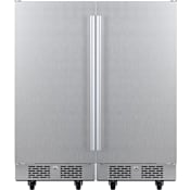 Avallon 30 Inch Wide 6.7 Cu. Ft. Outdoor Side by Side Refrigerator Stainless Steel