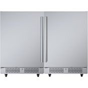 Avallon 48 Inch Wide 11.32 Cu. Ft. Outdoor Side by Side Refrigerator with Door Locks Stainless Steel
