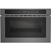 Avallon 24 Inch Wide 1.2 Cu. Ft. 1000 Watt Drawer Microwave Black Stainless